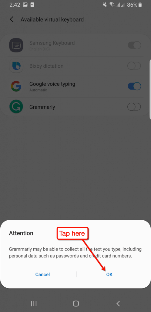 语法Android警报