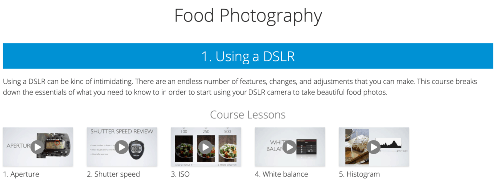 食物摄影课程