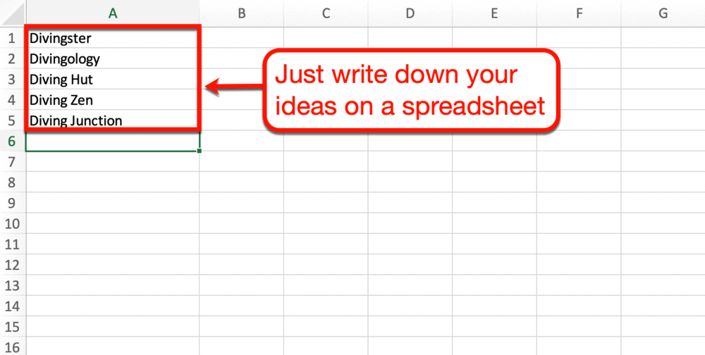 Microsoft Excel关键字列表