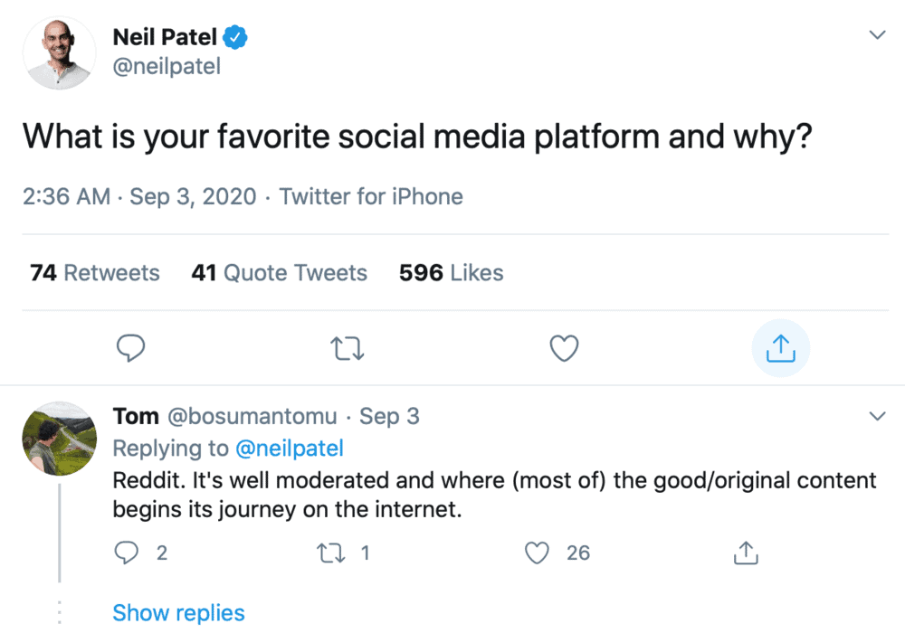 尼尔·帕特尔的推特问题