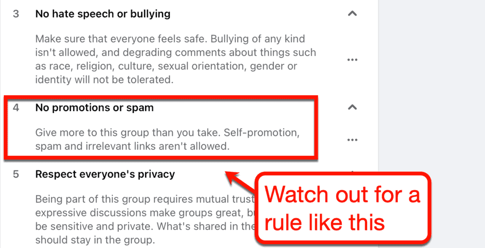 社交媒体小组规则