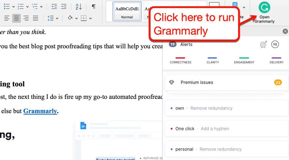在Microsoft Word上运行Grammarly